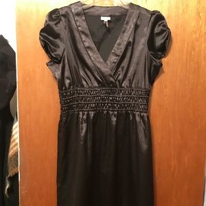 Black silk dress